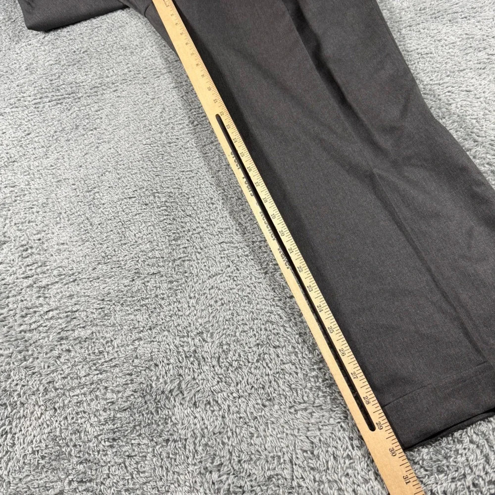 Zanella Dress Pants Mens 36x30 Gray Double Pleated Wool Cuffed Italy Alter